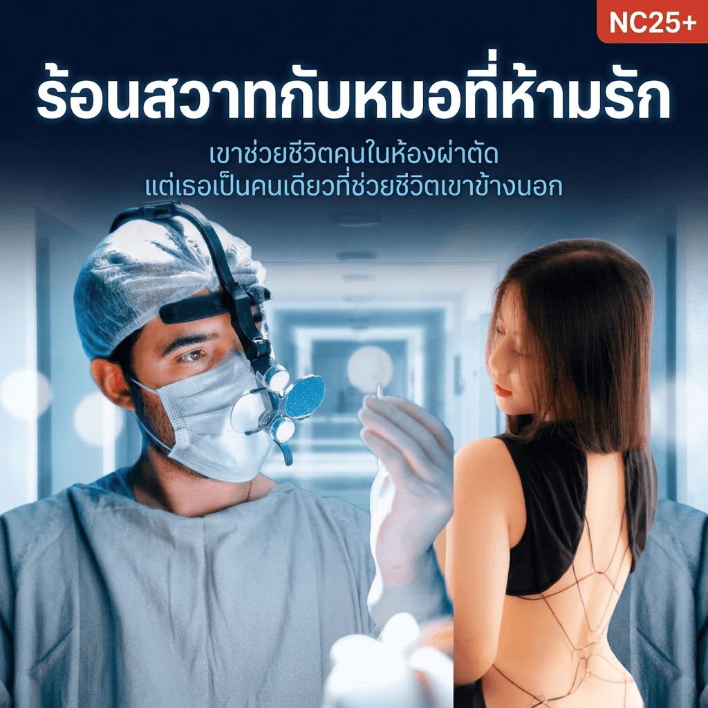 ปกนิยาย ร้อนสวาทกับหมอที่ห้ามรัก