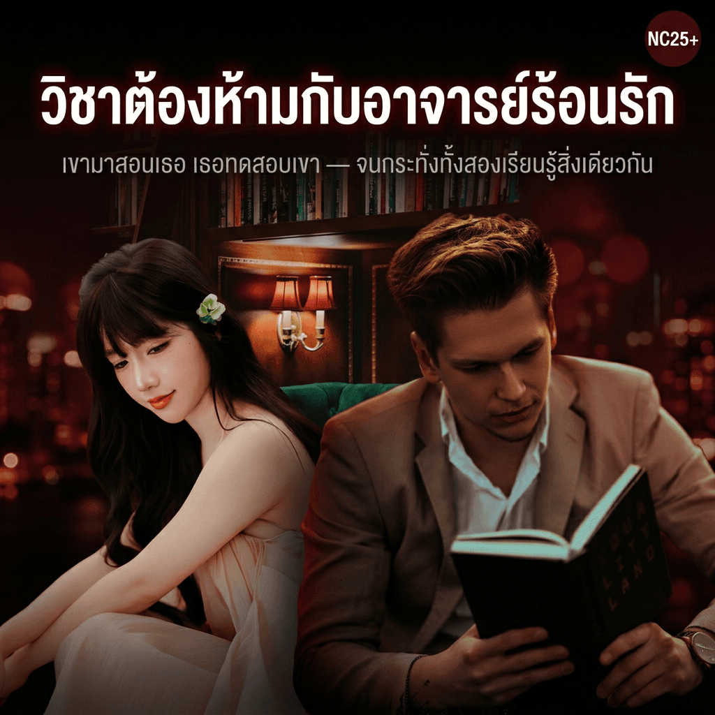 ปกนิยาย วิชาต้องห้ามกับอาจารย์ร้อนรัก